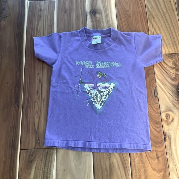 Oneita Childs Purple “Beech Mountain” Tee. Small - Picture 1 of 5